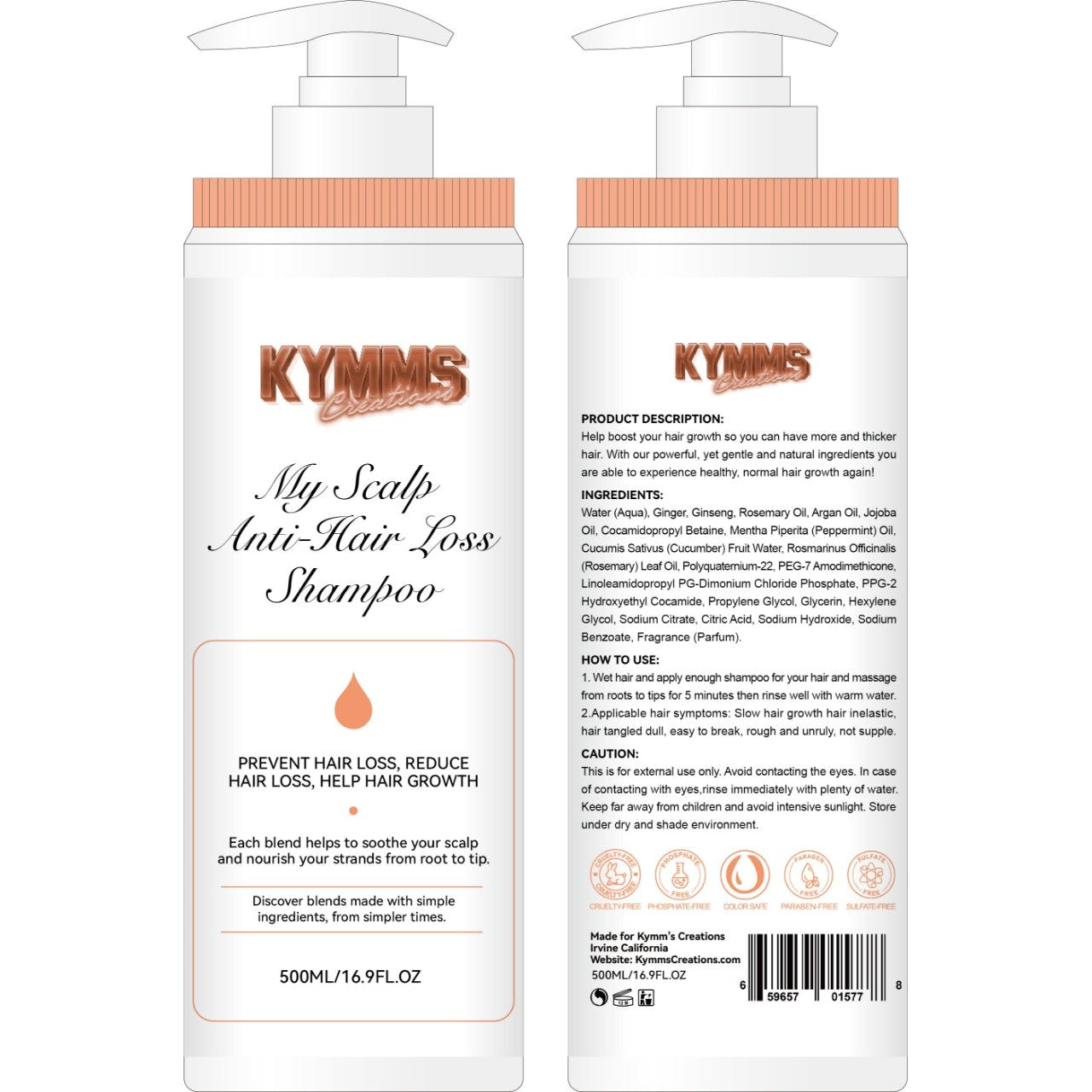 NEW!  My Scalp Anti-Hair Loss Shampoo and KC  Hair Growth Oil