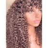 "Sale" New Indian Hair Micro Curly Bang Wig 18in