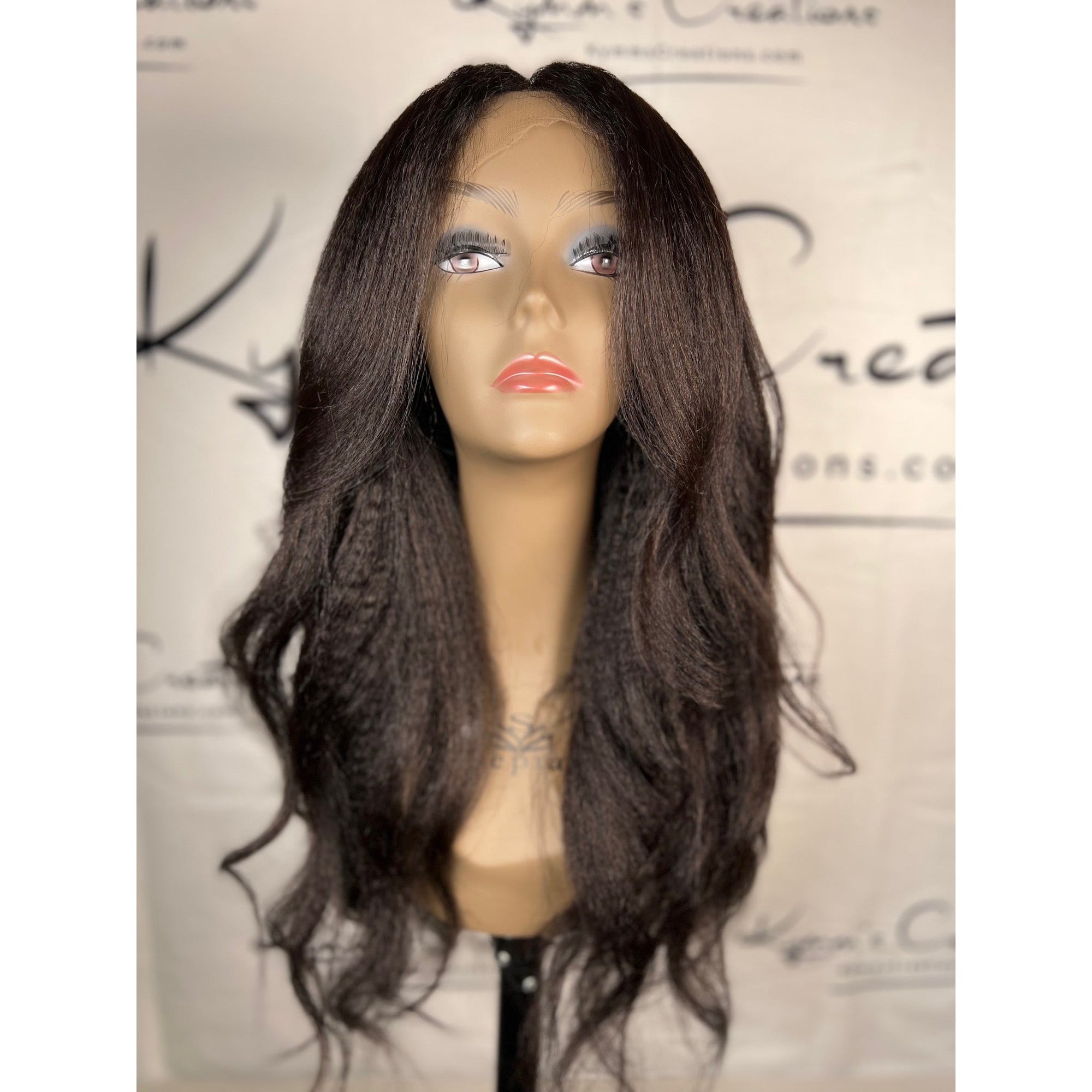 Ultra thin Lace Kinky Texture 22in Lace Front Wig - Kymm's Creations