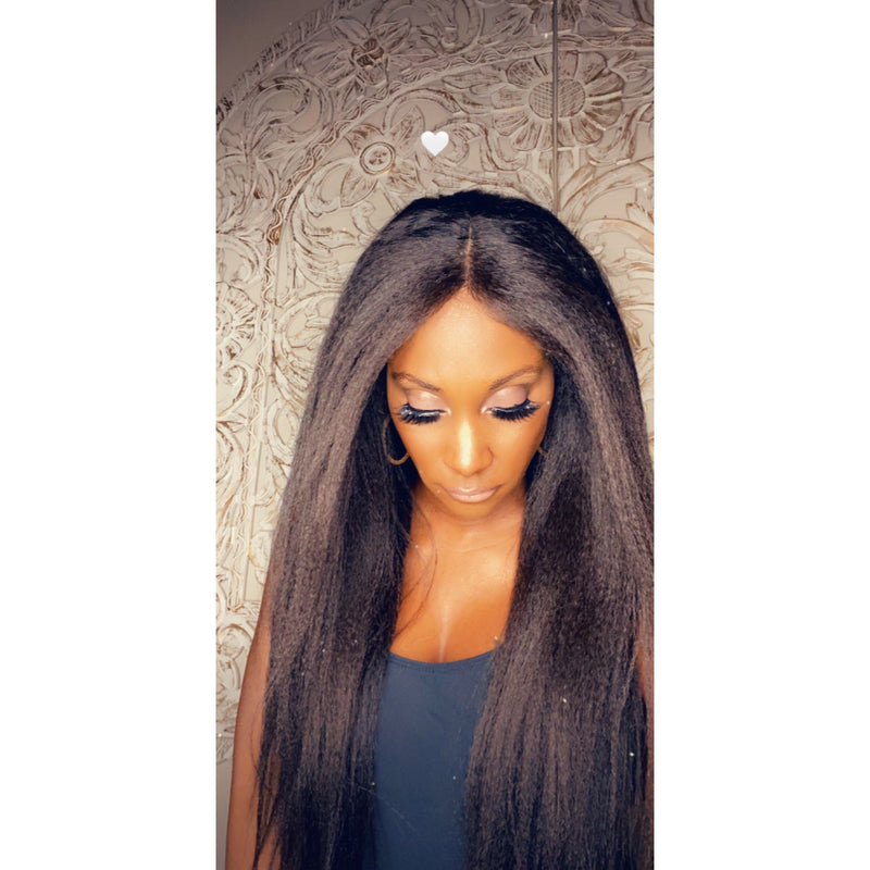 Ultra Thin lace Textured Straight 20in Lace Front Wig