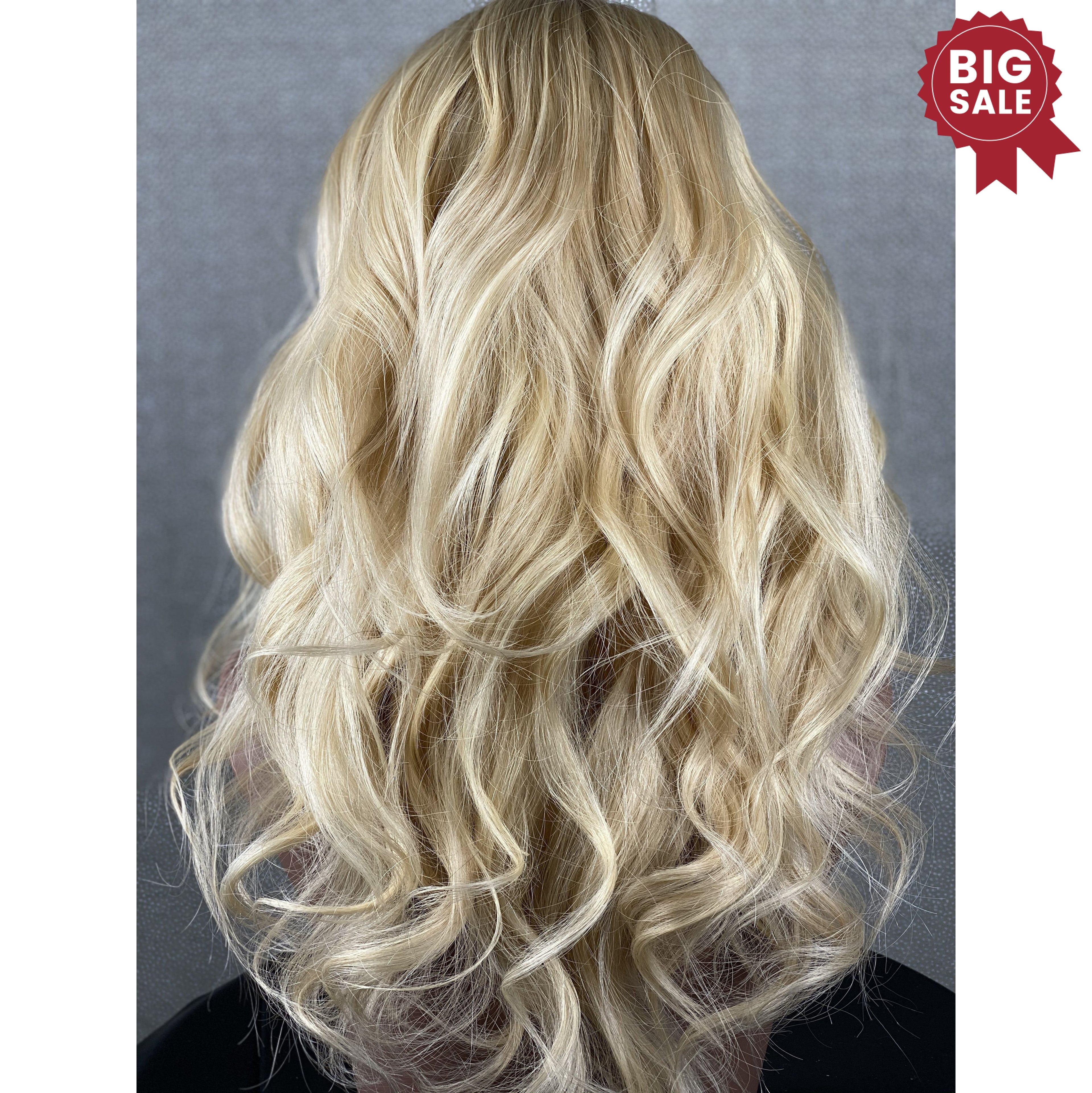 SOLD OUT! Custom Ultra Thin Blonde Steam Natural Wave  Full Ventilation Wig